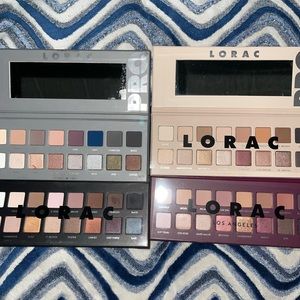 LORAC Pro palettes 1, 2, 3, 4